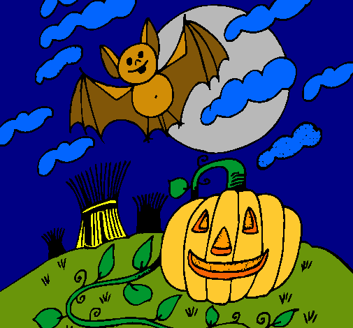 Dibujo Paisaje de Halloween pintado por maite1162