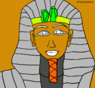 Dibujo Tutankamon pintado por chris