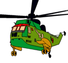 Dibujo Helicóptero al rescate pintado por Airan