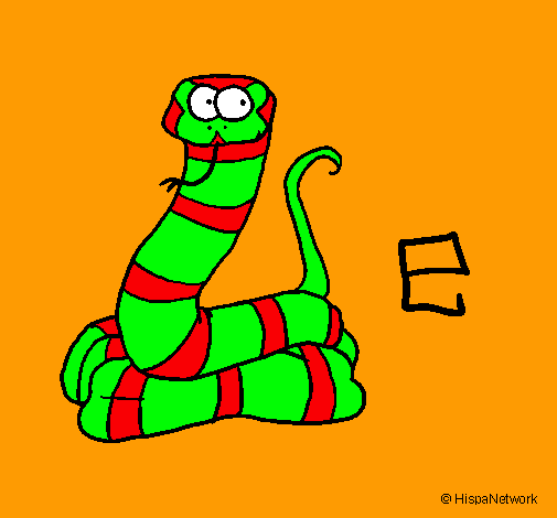 Dibujo Serpiente pintado por brayan 