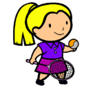 Dibujo Chica tenista pintado por titi