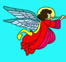 Dibujo Ángel con grandes alas pintado por GREGO