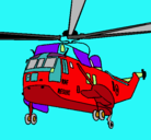 Dibujo Helicóptero al rescate pintado por Arancha