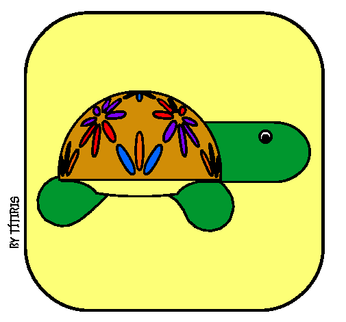 Dibujo Tortuga 4 pintado por Valu001