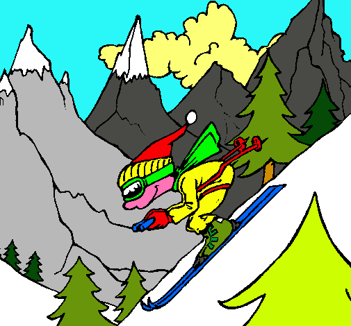 Dibujo Esquiador pintado por maite1162