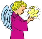 Dibujo Ángel y estrella pintado por kennedy
