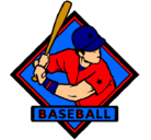 Dibujo Logo de béisbol pintado por gama