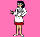 Dibujo Doctora con gafas pintado por belen