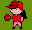 Dibujo Jugadora de béisbol pintado por ccccccccccccccc
