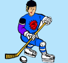 Dibujo Jugador de hockey sobre hielo pintado por Santino