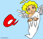 Dibujo Ángel pintado por rebeca
