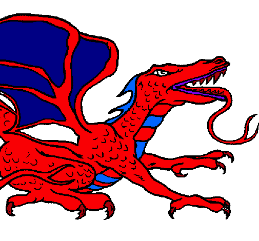Dibujo Dragón réptil pintado por bagguin