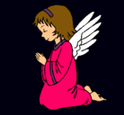 Dibujo Ángel orando pintado por karem