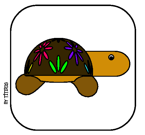 Dibujo Tortuga 4 pintado por Valu001