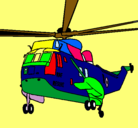 Dibujo Helicóptero al rescate pintado por pocholin