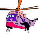 Dibujo Helicóptero al rescate pintado por valen