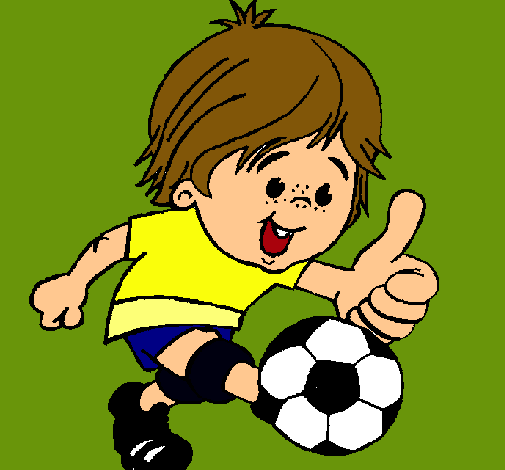 Dibujo Chico jugando a fútbol pintado por Jessyk