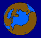 Dibujo Planeta Tierra pintado por cockie