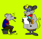 Dibujo Doctor y paciente ratón pintado por wilson