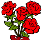 Dibujo Ramo de rosas pintado por ROSAS