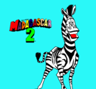 Dibujo Madagascar 2 Marty pintado por zebra