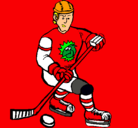 Dibujo Jugador de hockey sobre hielo pintado por kabrit