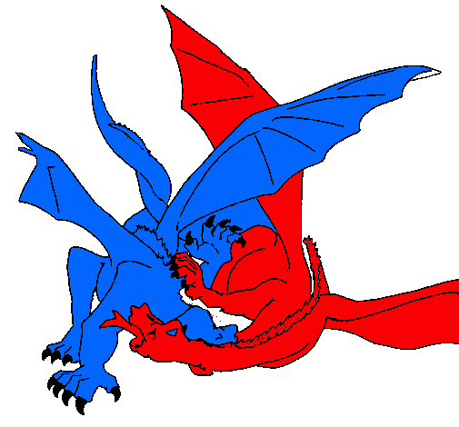 Dibujo Dragón lamiéndose pintado por bagguin