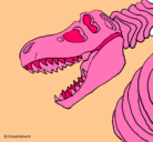 Dibujo Esqueleto tiranosaurio rex pintado por pilar-v