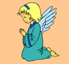 Dibujo Ángel orando pintado por anonimos