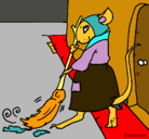 Dibujo La ratita presumida 1 pintado por carol