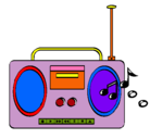 Dibujo Radio cassette 2 pintado por jhgtyui