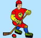 Dibujo Jugador de hockey sobre hielo pintado por marcos