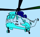 Dibujo Helicóptero al rescate pintado por JUANSE