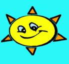 Dibujo Sol sonriente pintado por mayte