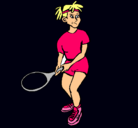Dibujo Chica tenista pintado por yael