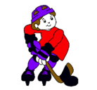 Dibujo Niño jugando a hockey pintado por mica