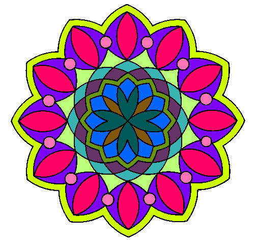 Dibujo Mandala 20 pintado por july