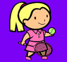 Dibujo Chica tenista pintado por leila