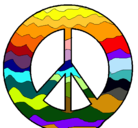 Dibujo Símbolo de la paz pintado por Melina