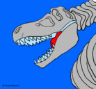 Dibujo Esqueleto tiranosaurio rex pintado por tiran__