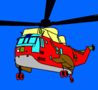 Dibujo Helicóptero al rescate pintado por MACMIGUEL