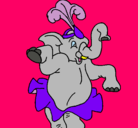 Dibujo Elefante bailando pintado por maite1162