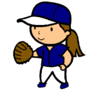 Dibujo Jugadora de béisbol pintado por deymar