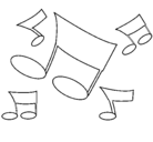 Dibujo Notas musicales pintado por claraaaa