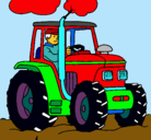 Dibujo Tractor en funcionamiento pintado por Arkaitz