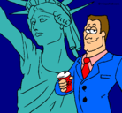 Dibujo Estados Unidos de América pintado por farley