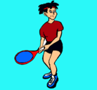 Dibujo Chica tenista pintado por carlenis