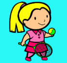 Dibujo Chica tenista pintado por blanquita