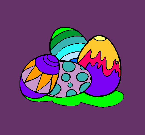 Dibujo Huevos de pascua pintado por Alesh 