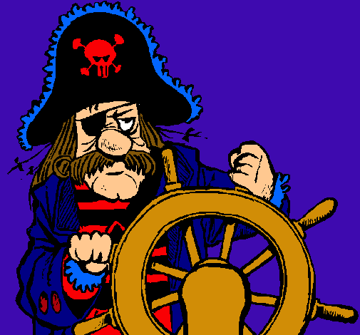 Dibujo Capitán pirata pintado por jonn